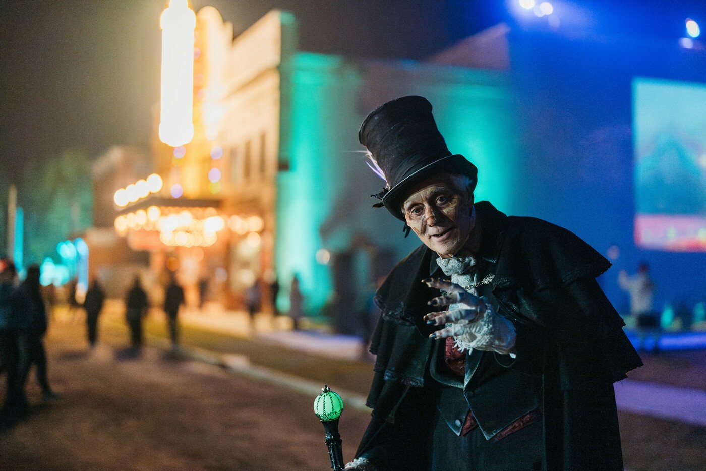 Mr. Dark inviting guests to Edmonton's Halloween Festival 
