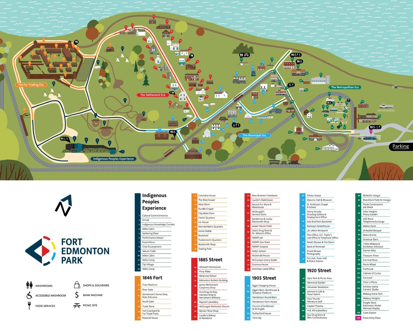 Map Fort Edmonton Park