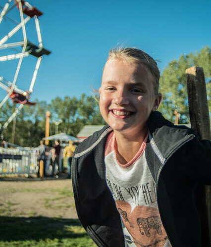 Girl enjoying the excitement of the Midway